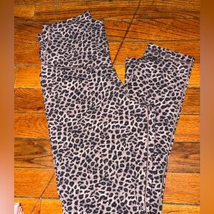 Aerie Leopard Print Leggings - Black and Tan